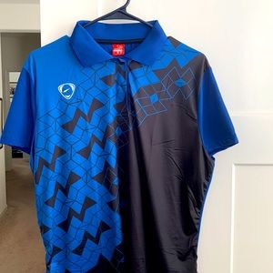 Sport - DRI compression Men’s XXL golf shirt in royal blue and black, new!